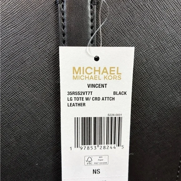 Michael Kors Vincent Large Saffiano Leather Tote Bag With Card Case - Picture 7 of 7